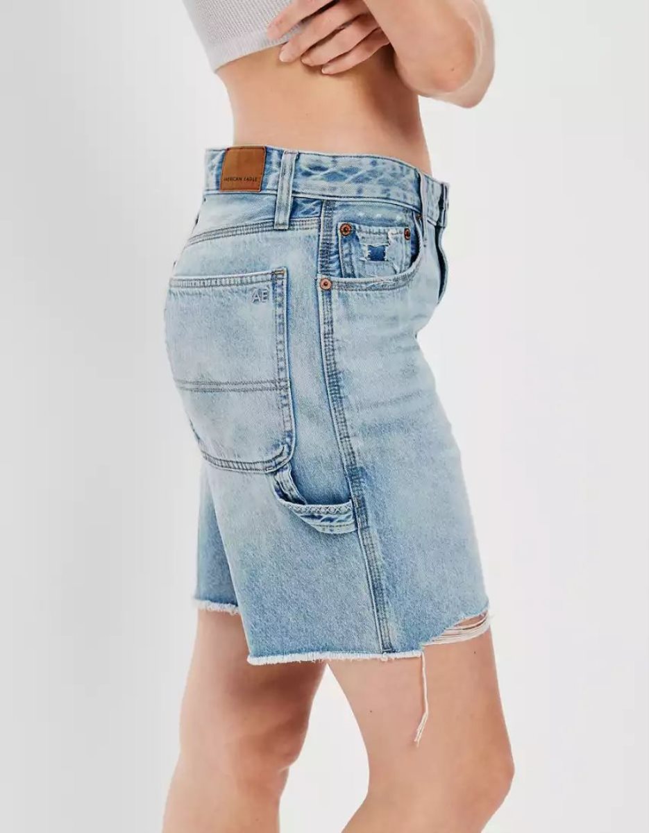 Shorts American Eagle AE Dreamy Drape Denim Low-Rise Baggy Lavage Clair Femme | AOA-28594721